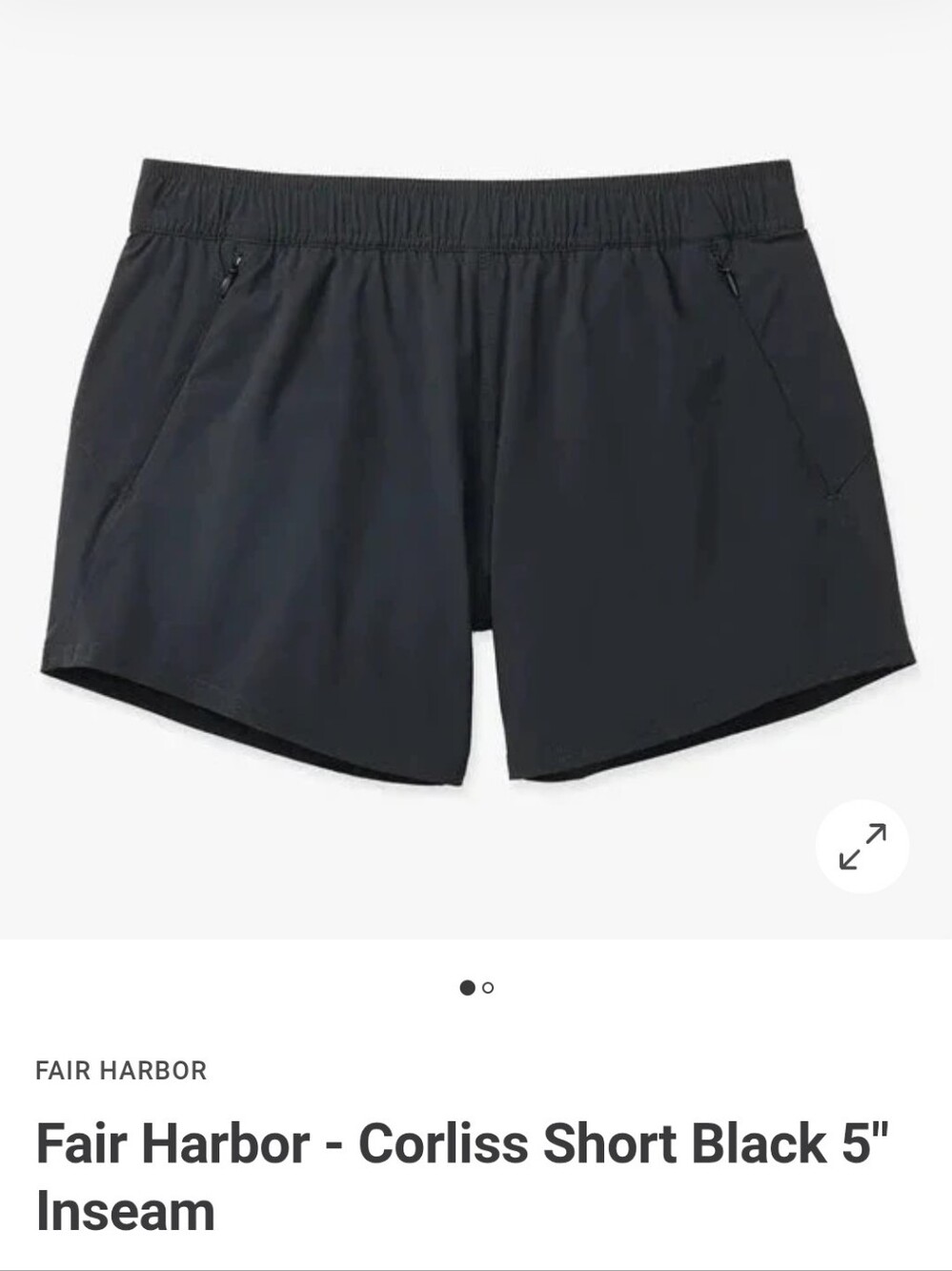 Fair Harbor Corliss Women's Athletic Shorts in Black
